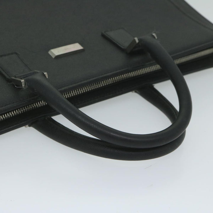 Burberry Briefcase Leather Black Auth ep2580