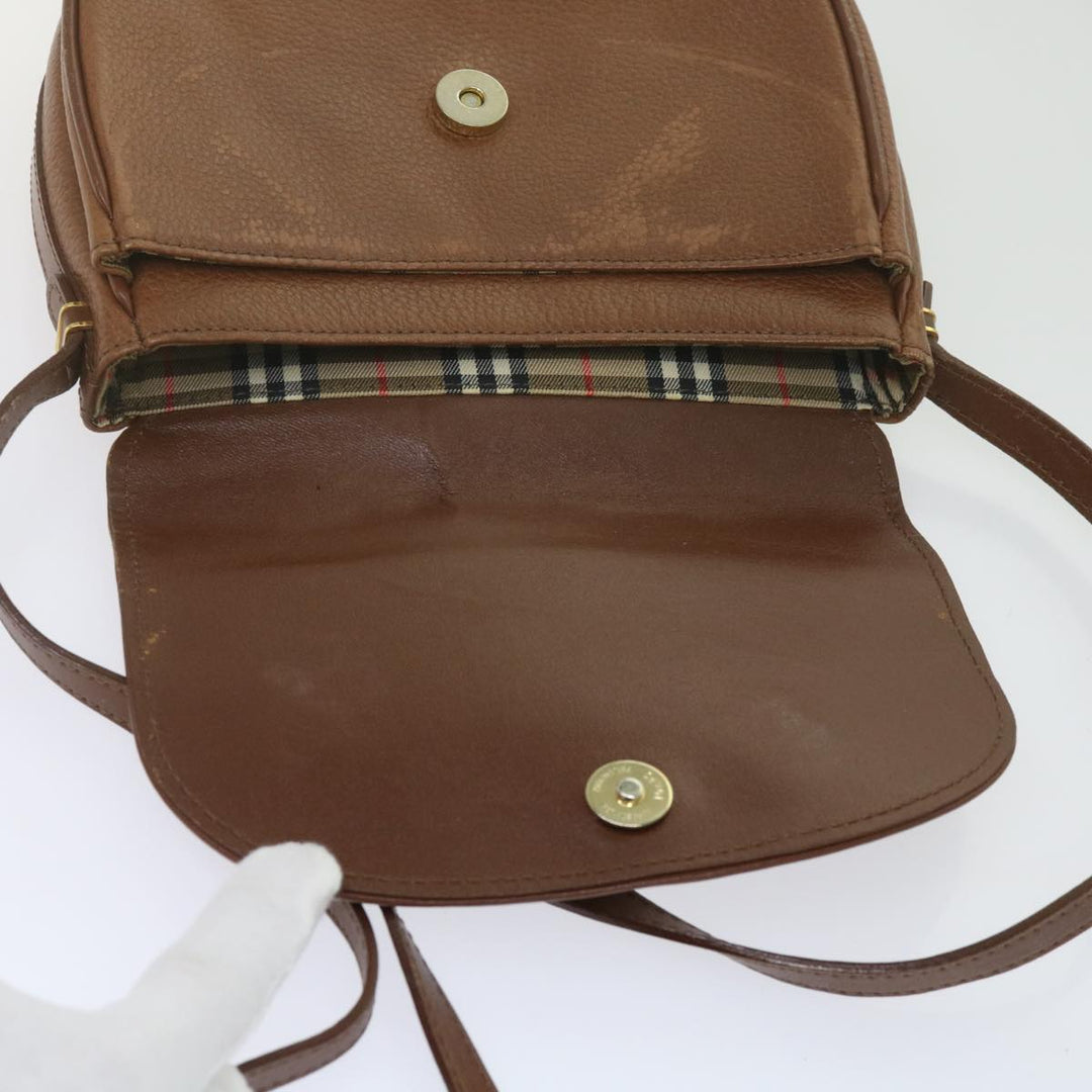 BURBERRYSs Shoulder Bag Leather Brown Auth ep2643