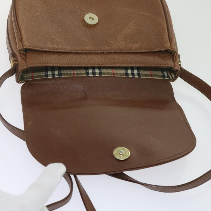 BURBERRYSs Shoulder Bag Leather Brown Auth ep2643