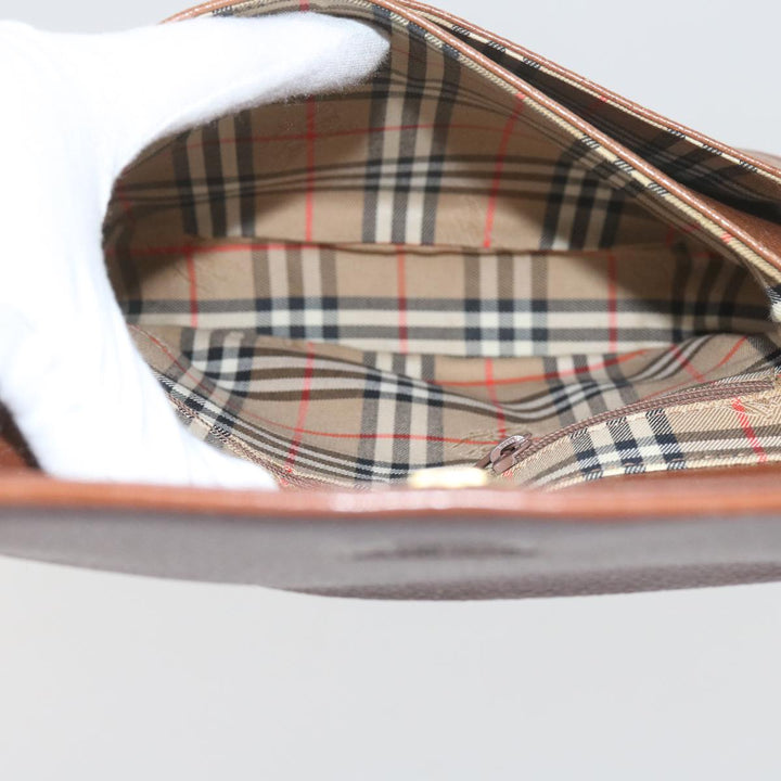 BURBERRYSs Shoulder Bag Leather Brown Auth ep2643