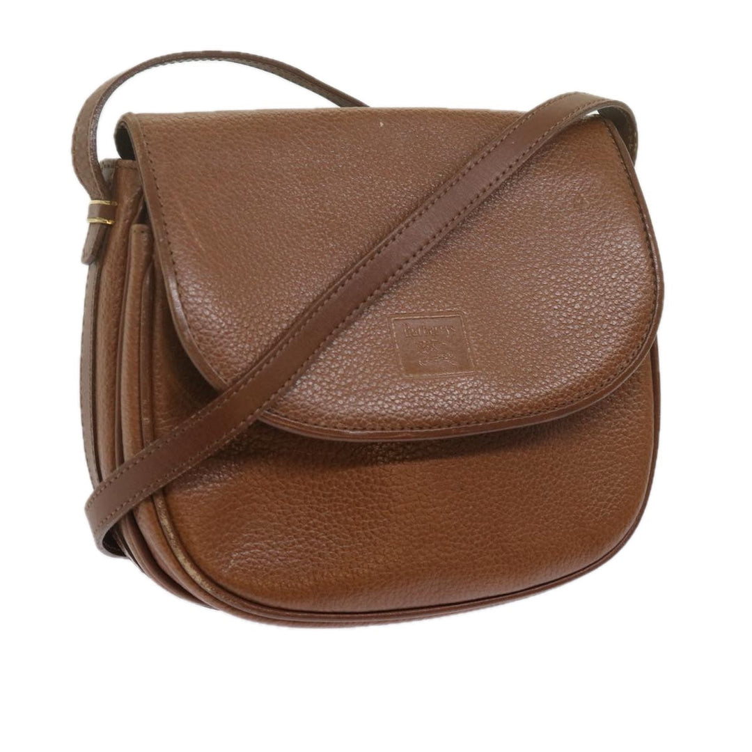 BURBERRYSs Shoulder Bag Leather Brown Auth ep2643