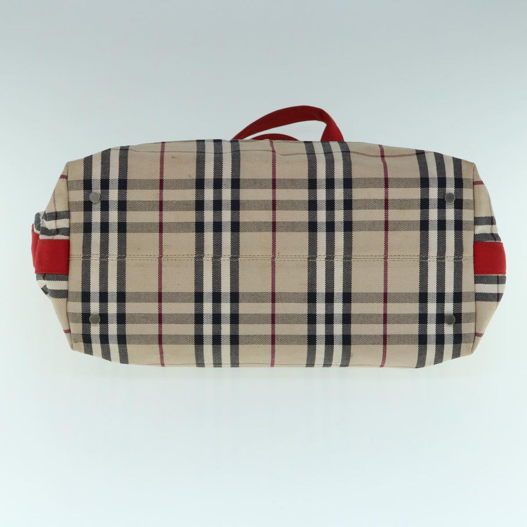 BURBERRY Nova Check Tote Bag Canvas Beige Auth ep2662