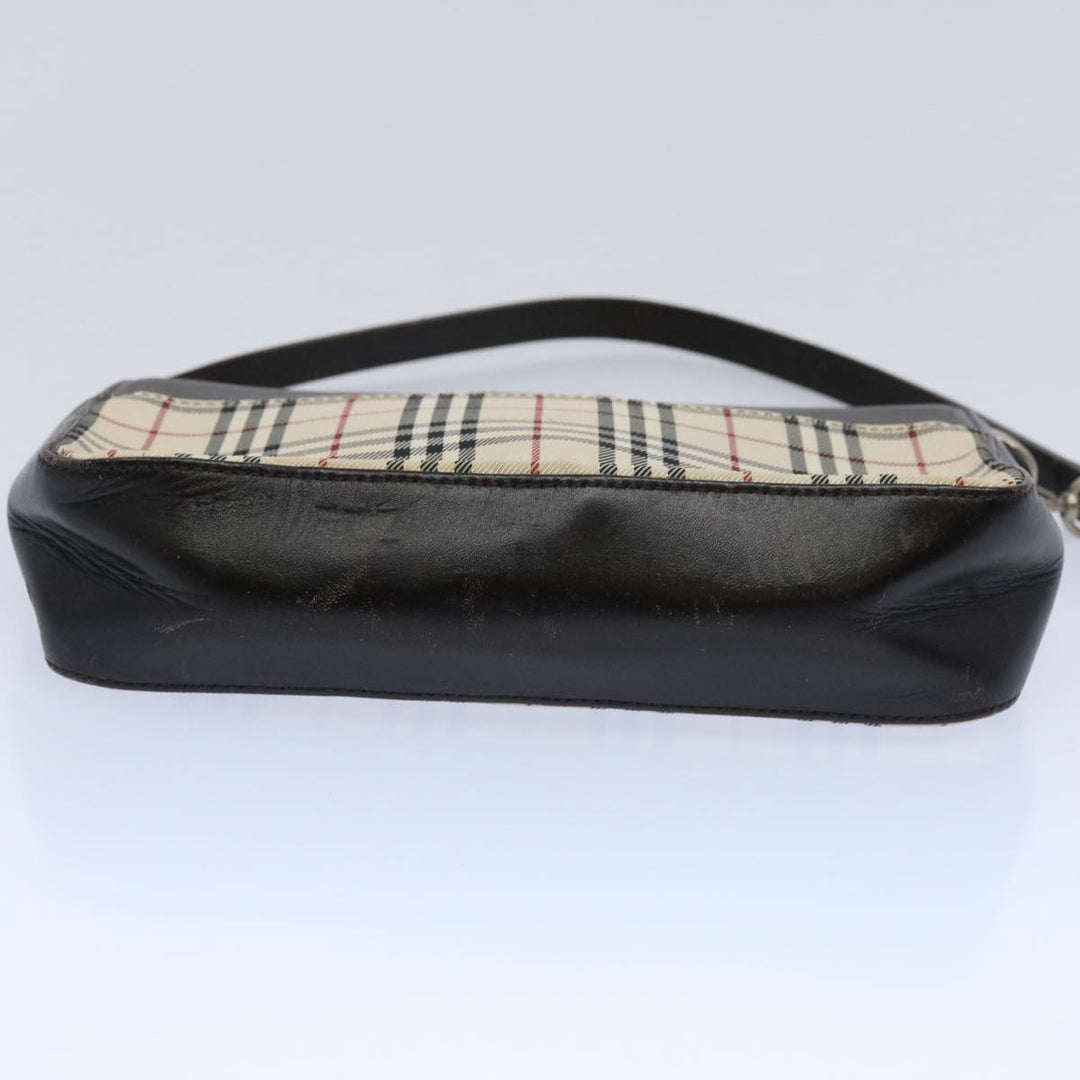 Burberry Nova Check Shoulder Bag Nylon Beige Auth ep2705