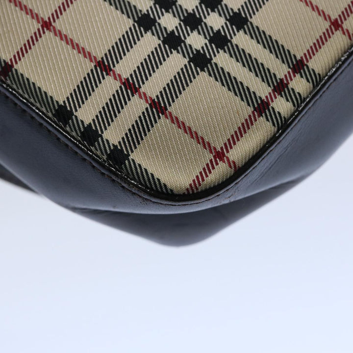 Burberry Nova Check Shoulder Bag Nylon Beige Auth ep2705
