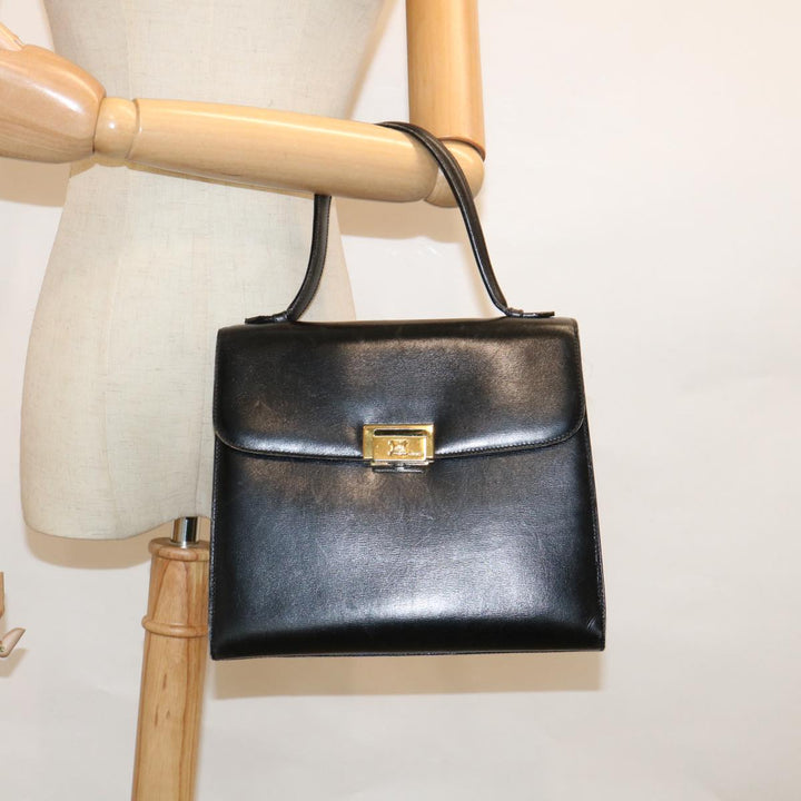 Celine Hand Bag Leather Black  ep2763