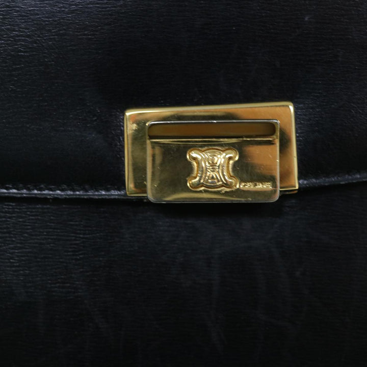 Celine Hand Bag Leather Black  ep2763