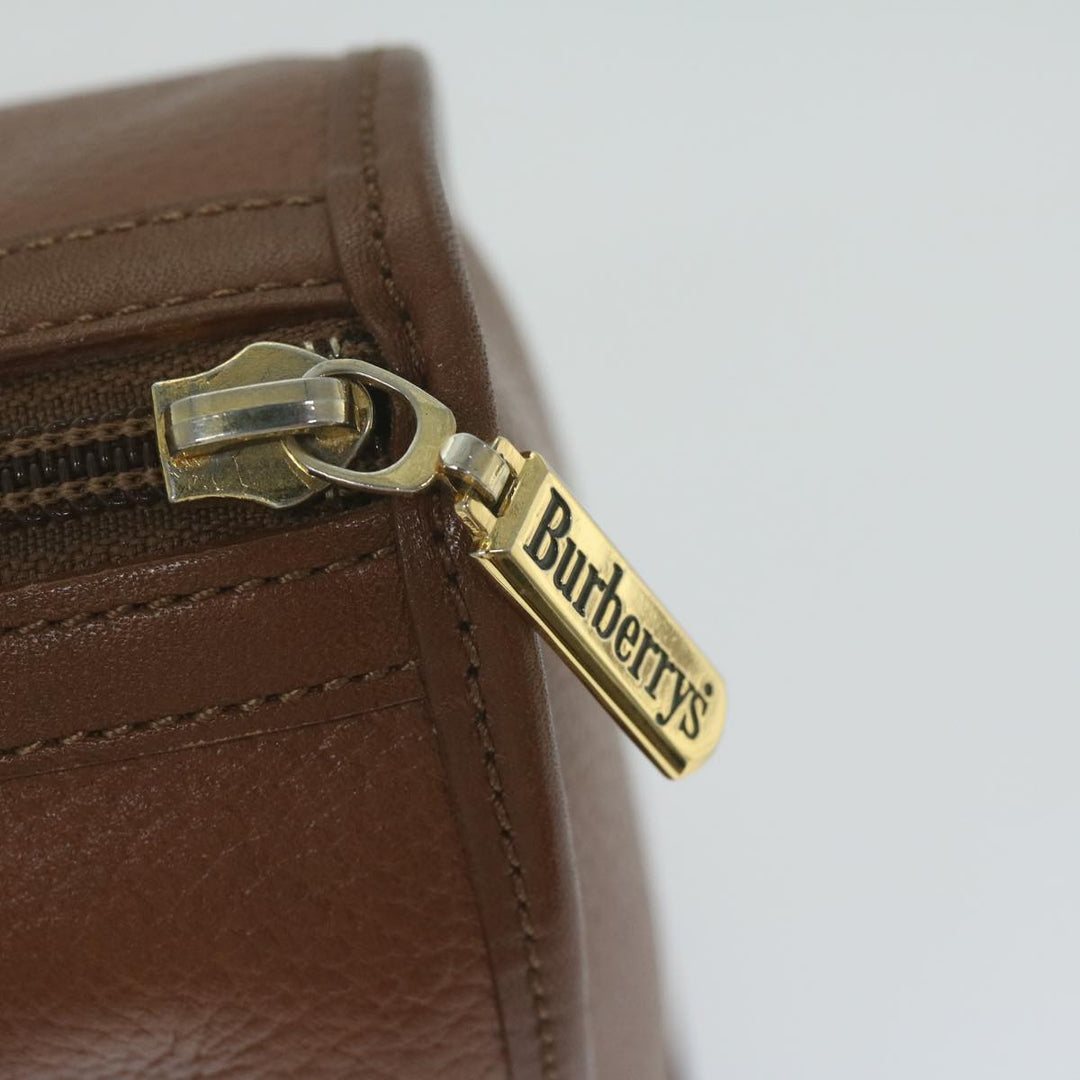 BURBERRYSs Hand Bag Leather Brown Auth ep2804