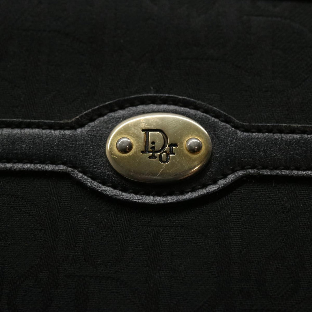 CHRISTIAN Top quality Dior Trotter Canvas Clutch Bag Black Auth ep2846