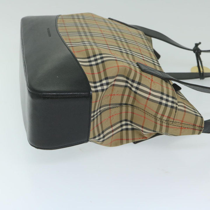 Burberry Nova Check Shoulder Bag Canvas Beige Auth ep2883