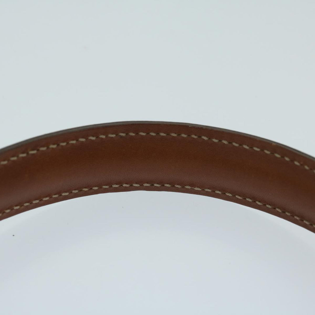 Celine Macadam Canvas Hand Bag PVC Leather Brown Auth ep2930