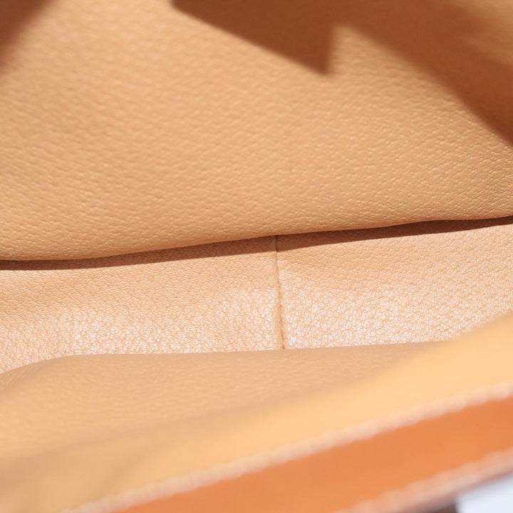 Celine Macadam Canvas Hand Bag PVC Leather Brown Auth ep2930