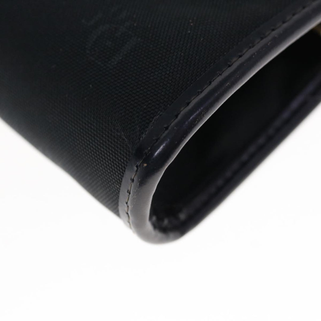 CHRISTIAN Top quality Dior Clutch Bag Nylon Black Auth ep3005