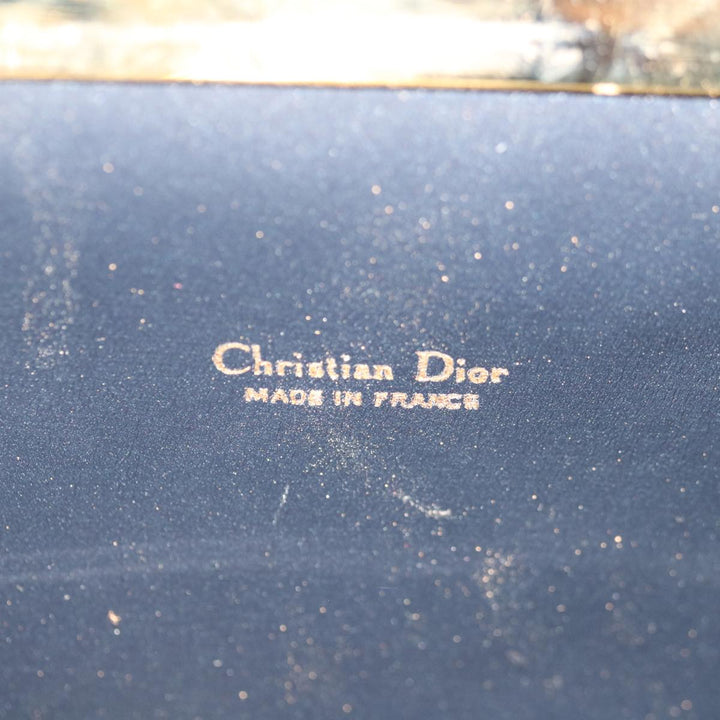 CHRISTIAN Top quality Dior Clutch Bag Nylon Black Auth ep3005