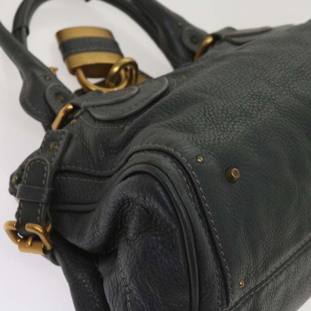Chloe Paddington Hand Bag Leather Gray 02 06 51 5191 ep3006