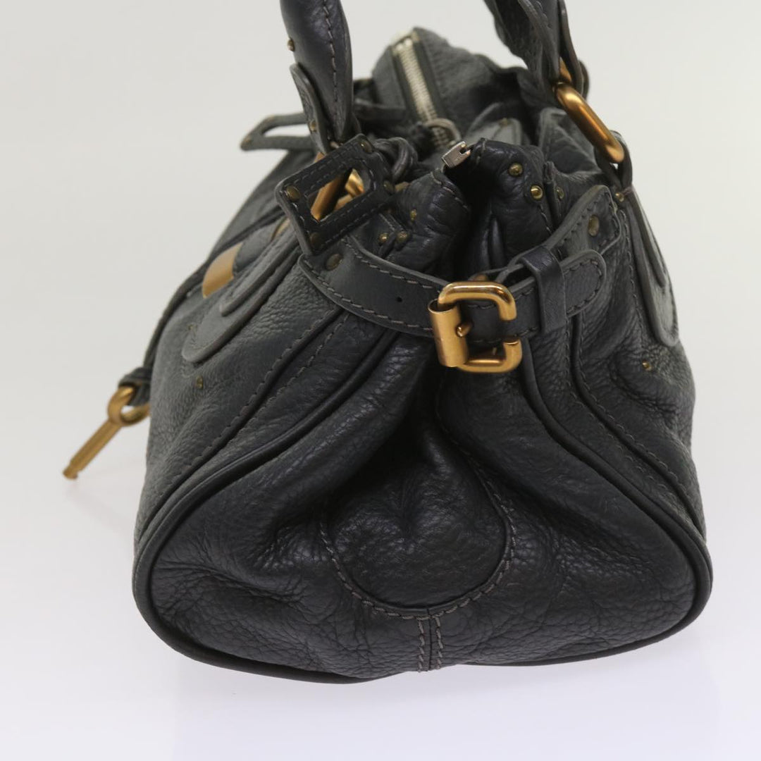 Chloe Paddington Hand Bag Leather Gray 02 06 51 5191 ep3006