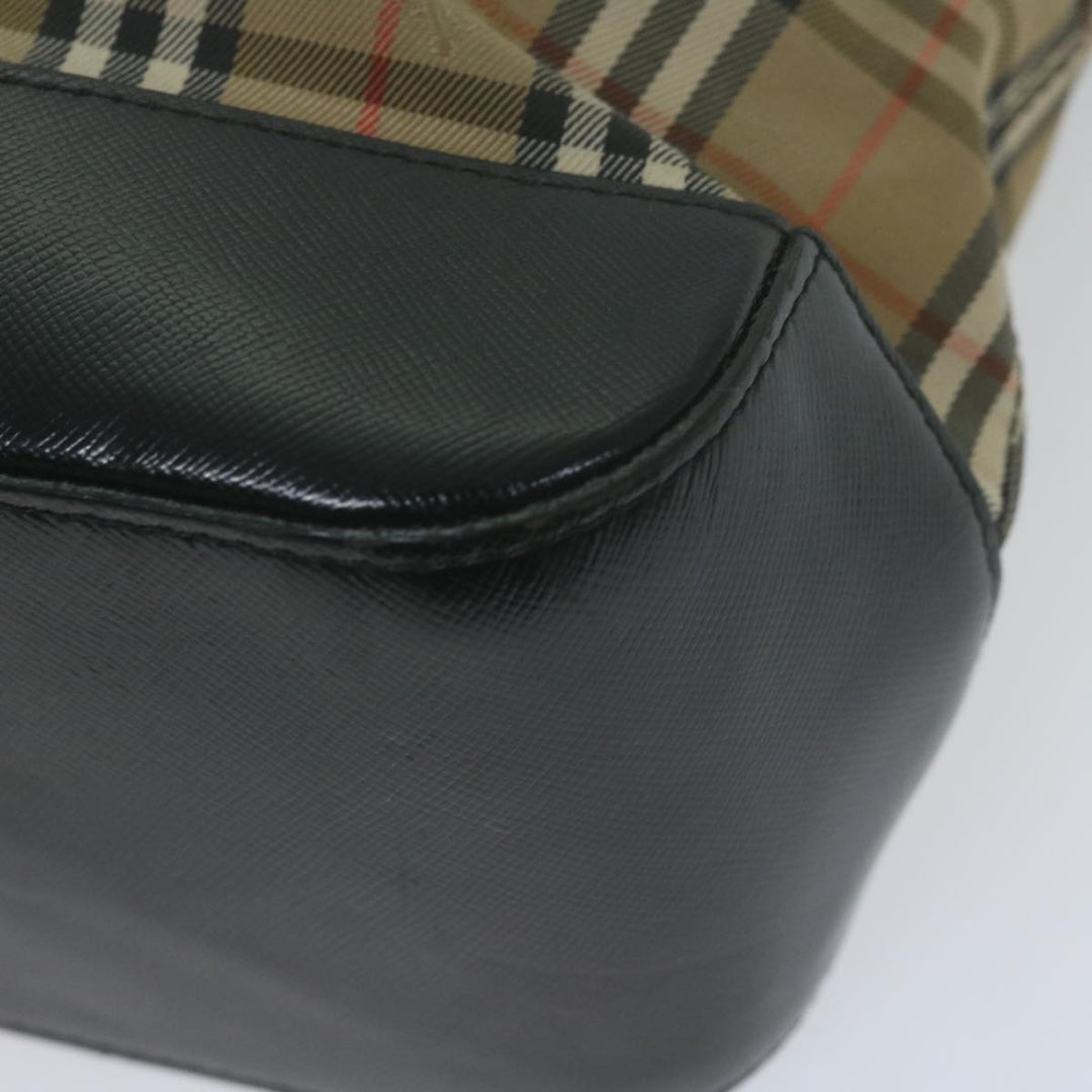 BurberrySs Nova Check Hand Bag Canvas Beige Auth ep3023