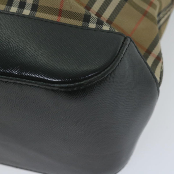BurberrySs Nova Check Hand Bag Canvas Beige Auth ep3023