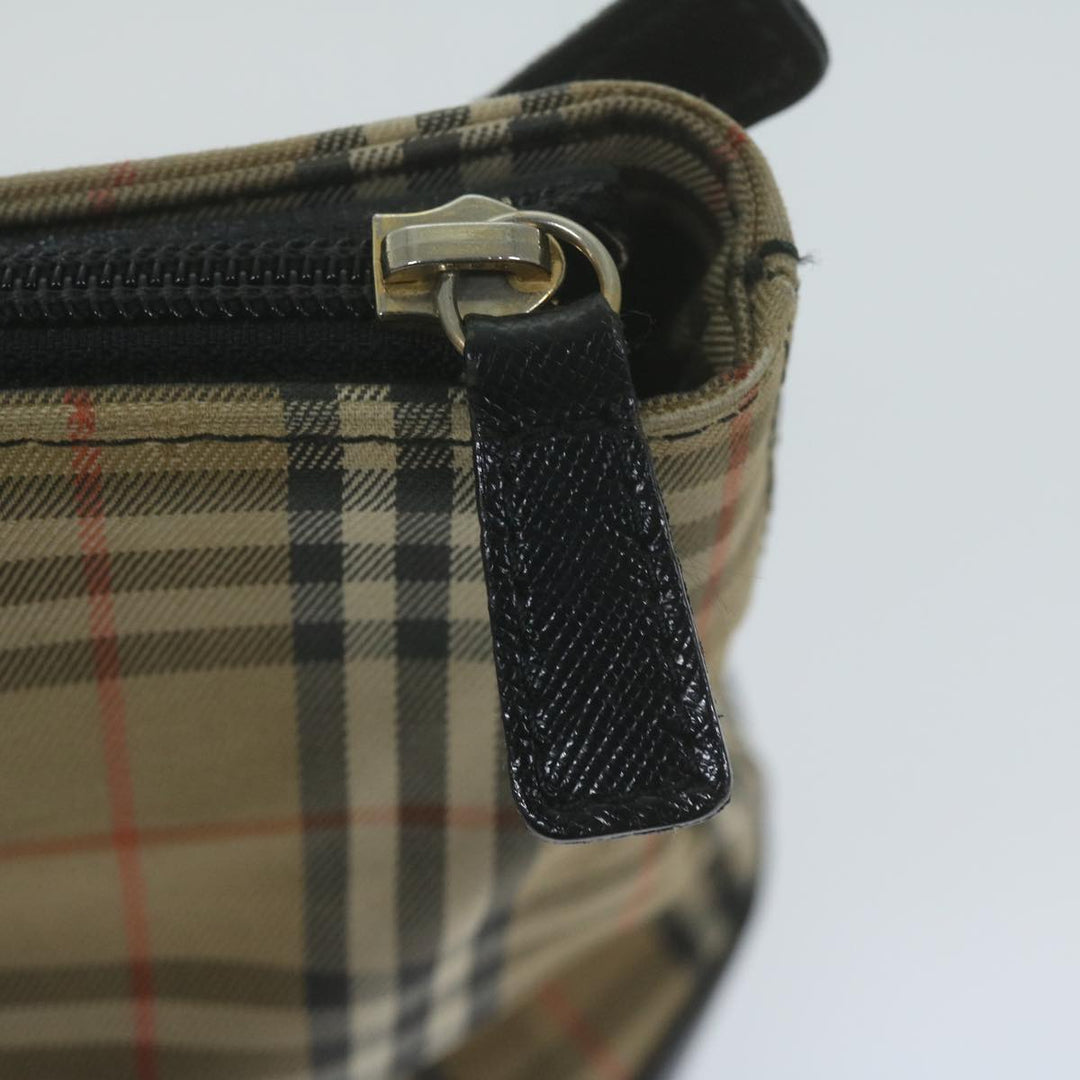 BurberrySs Nova Check Hand Bag Canvas Beige Auth ep3023
