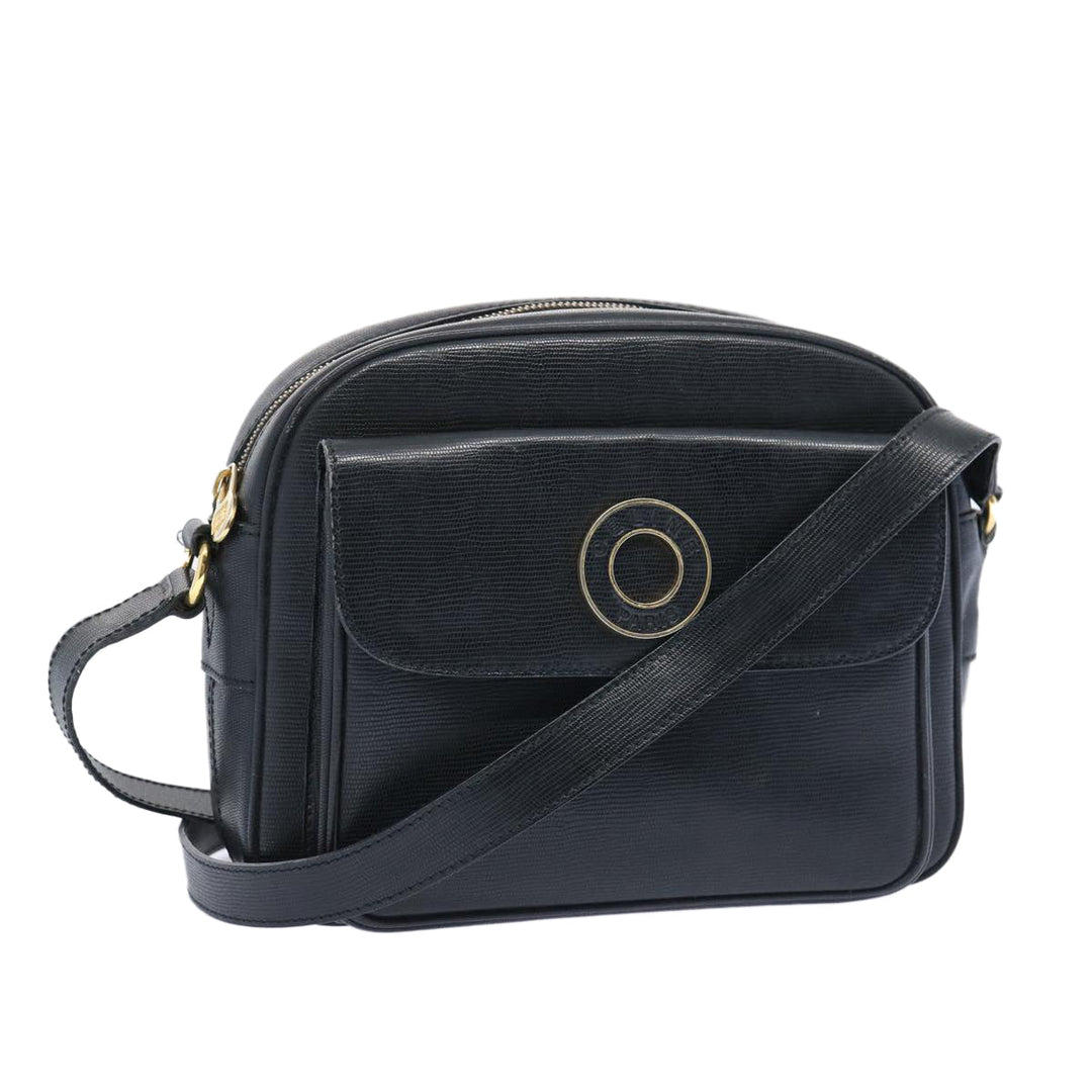Celine Shoulder Bag Leather Black Auth ep3112