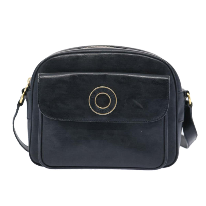 Celine Shoulder Bag Leather Black Auth ep3112