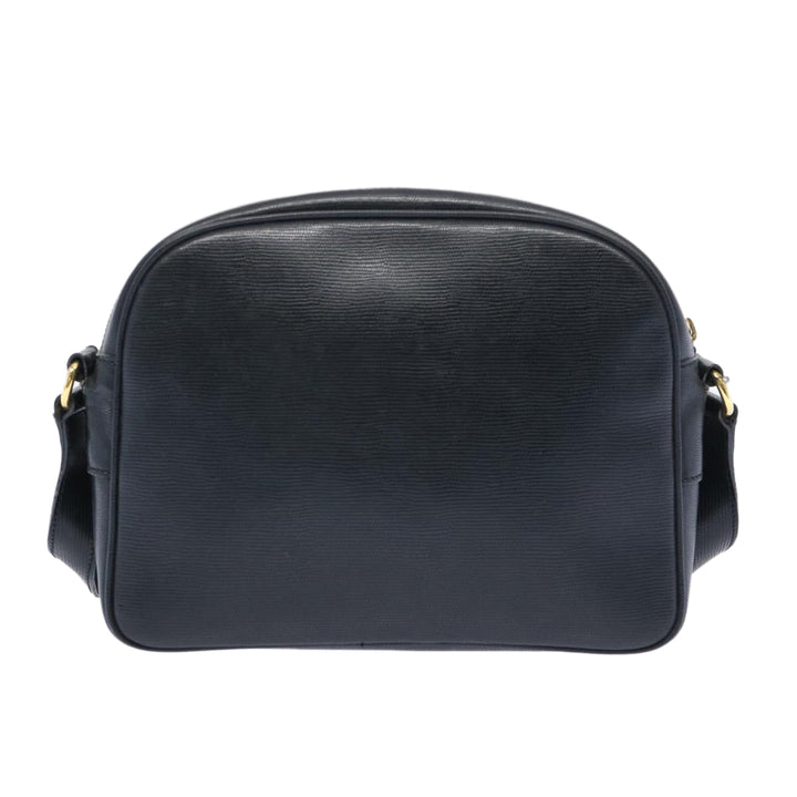 Celine Shoulder Bag Leather Black Auth ep3112
