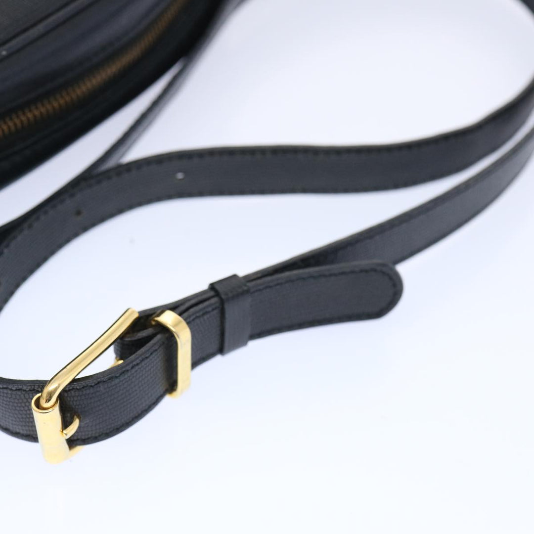 Celine Shoulder Bag Leather Black Auth ep3112