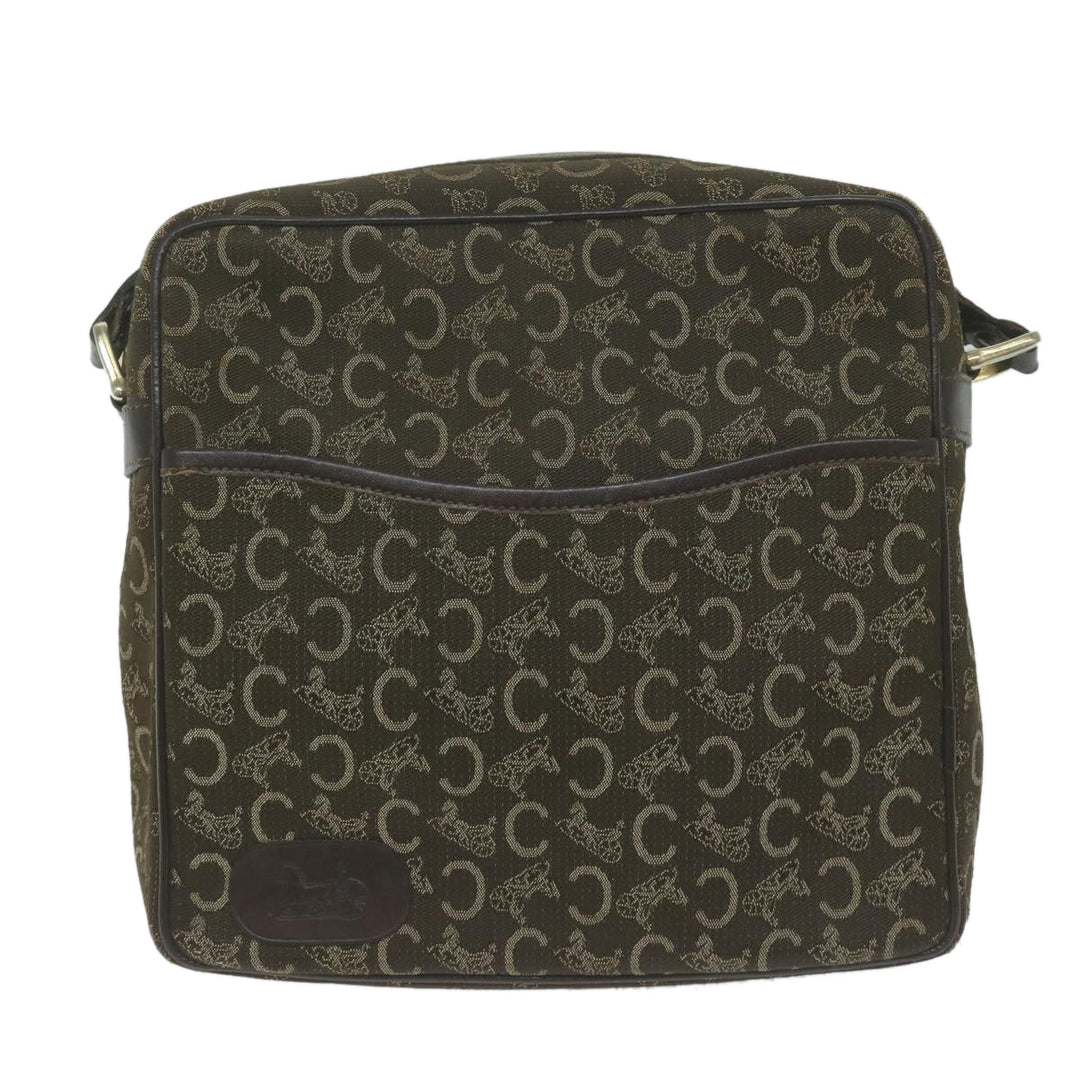 Celine C Macadam Canvas Shoulder Bag Brown Auth ep3138