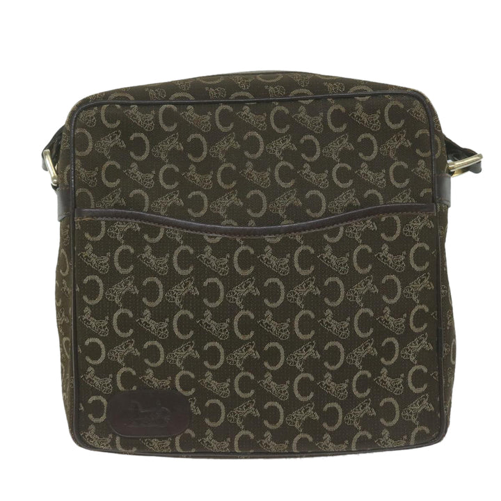 Celine C Macadam Canvas Shoulder Bag Brown Auth ep3138