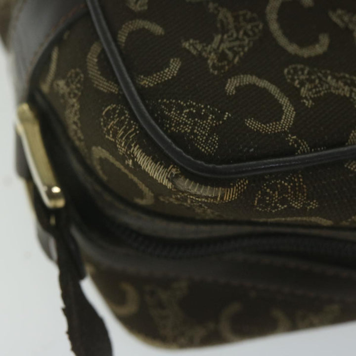 Celine C Macadam Canvas Shoulder Bag Brown Auth ep3138