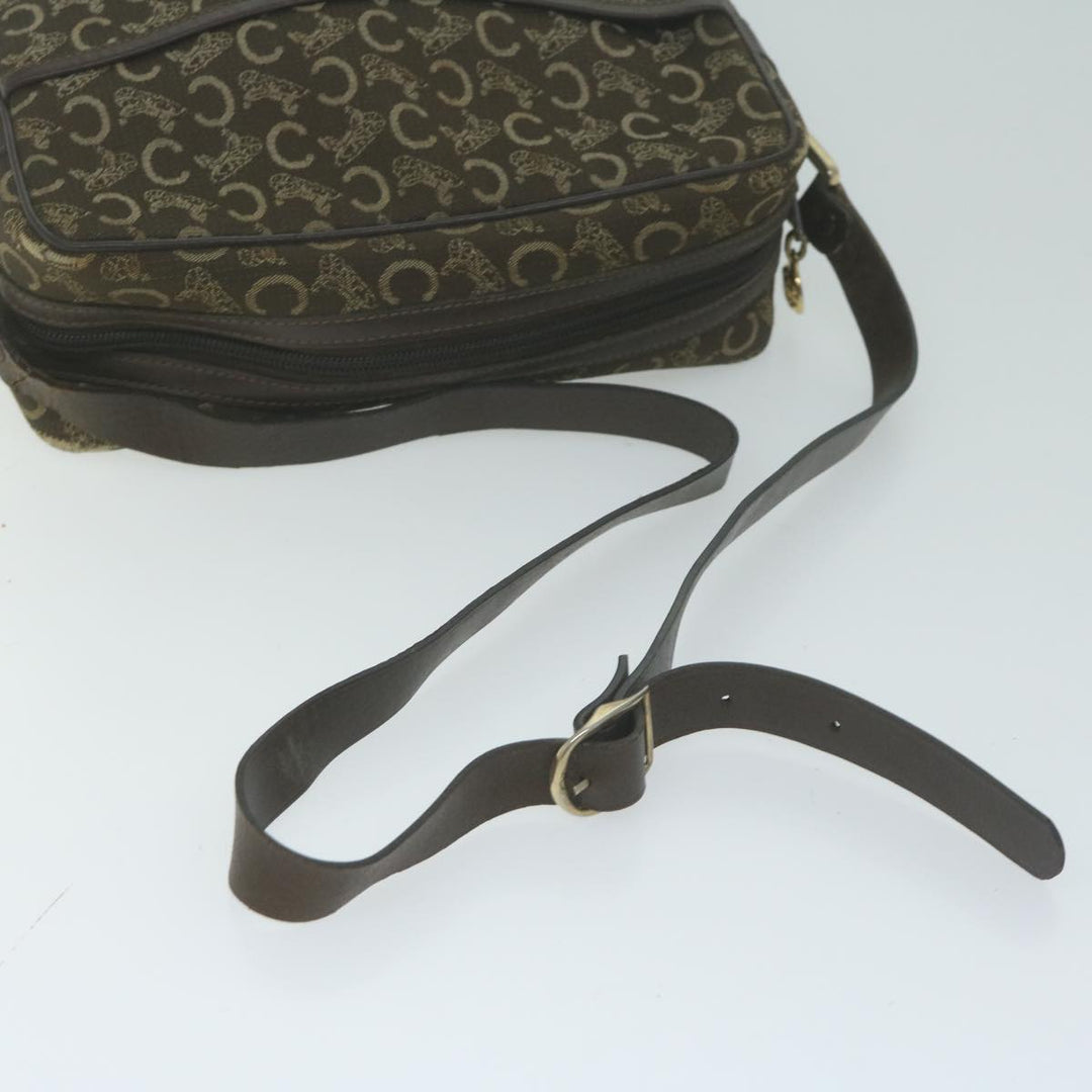 Celine C Macadam Canvas Shoulder Bag Brown Auth ep3138