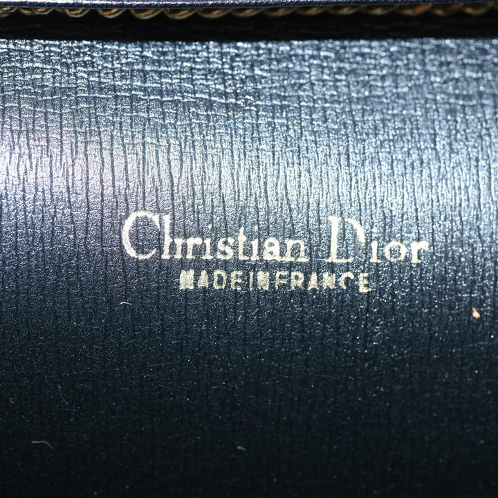 CHRISTIAN Dior Trotter Canvas Chain Shoulder Bag Black Auth ep3240