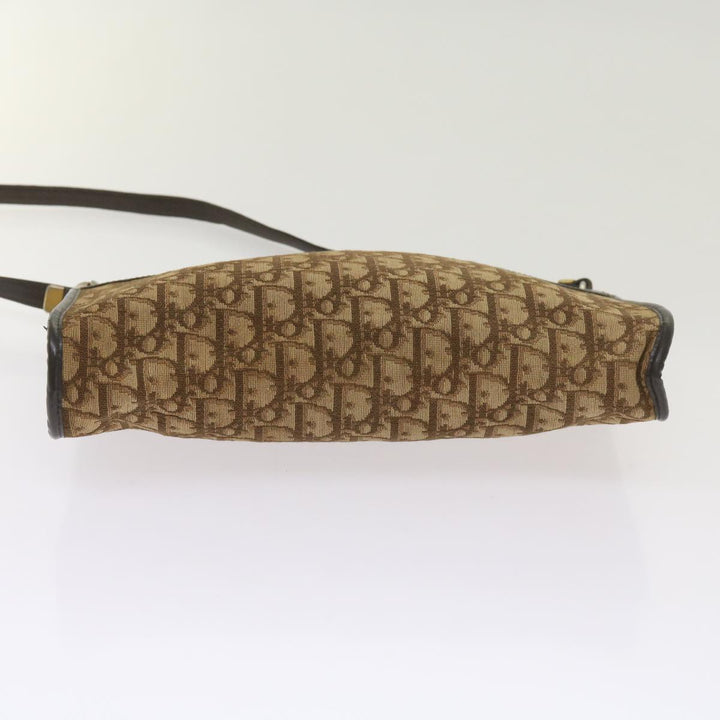 CHRISTIAN Dior Trotter Canvas Shoulder Bag Brown Auth ep3298