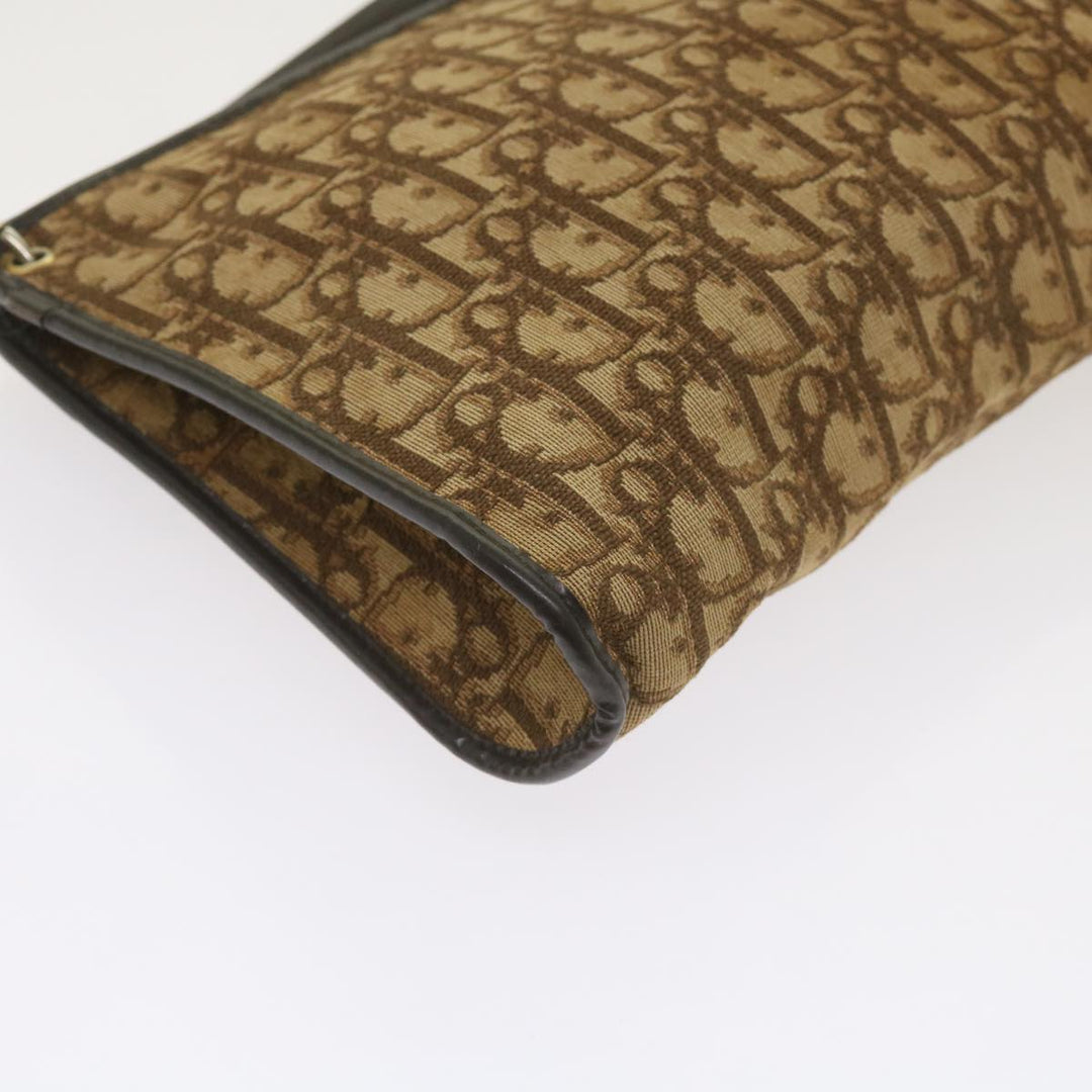 CHRISTIAN Dior Trotter Canvas Shoulder Bag Brown Auth ep3298