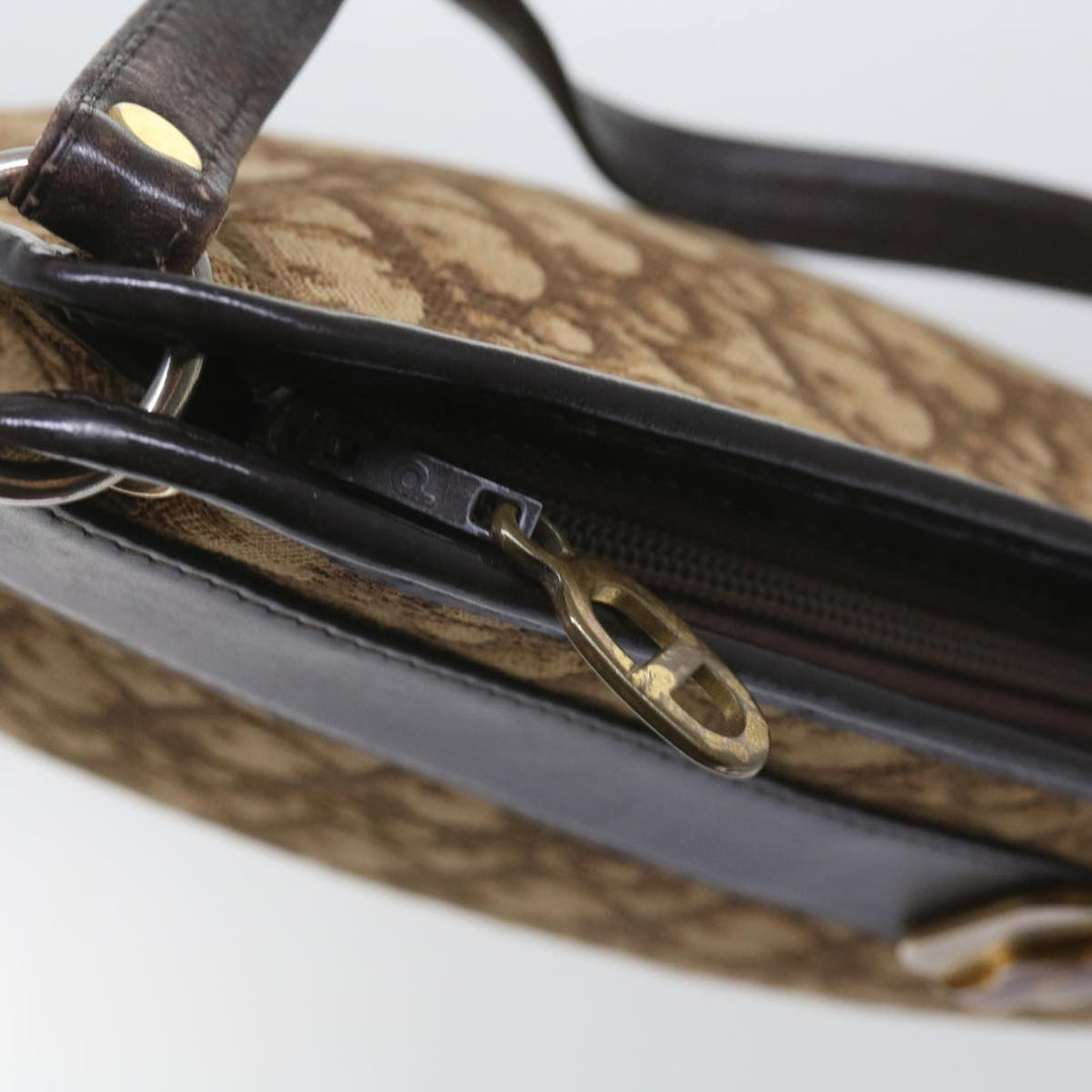CHRISTIAN Dior Trotter Canvas Shoulder Bag Brown Auth ep3298