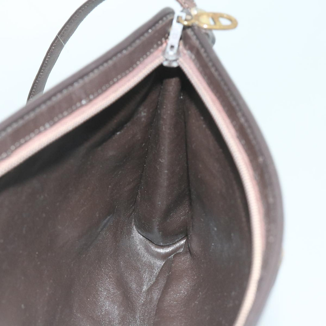 CHRISTIAN Dior Trotter Canvas Shoulder Bag Brown Auth ep3298