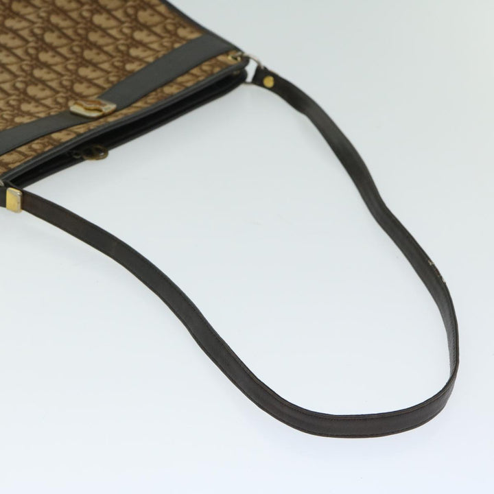 CHRISTIAN Dior Trotter Canvas Shoulder Bag Brown Auth ep3298