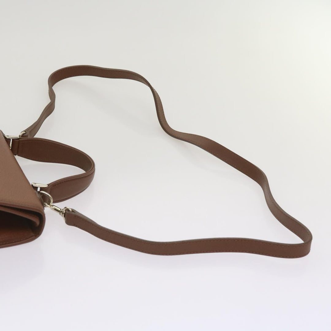BURBERRYSs Hand Bag Leather 2way Brown Auth ep3329