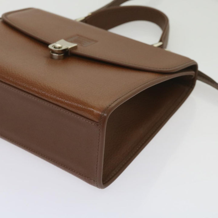 BURBERRYSs Hand Bag Leather 2way Brown Auth ep3329