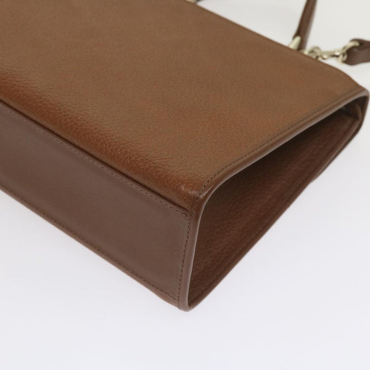 BURBERRYSs Hand Bag Leather 2way Brown Auth ep3329