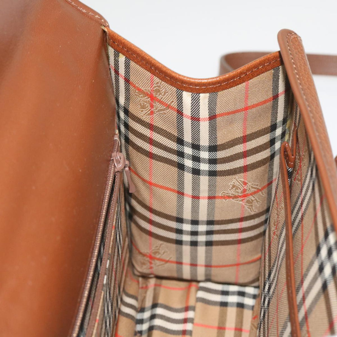 BURBERRYSs Hand Bag Leather 2way Brown Auth ep3329