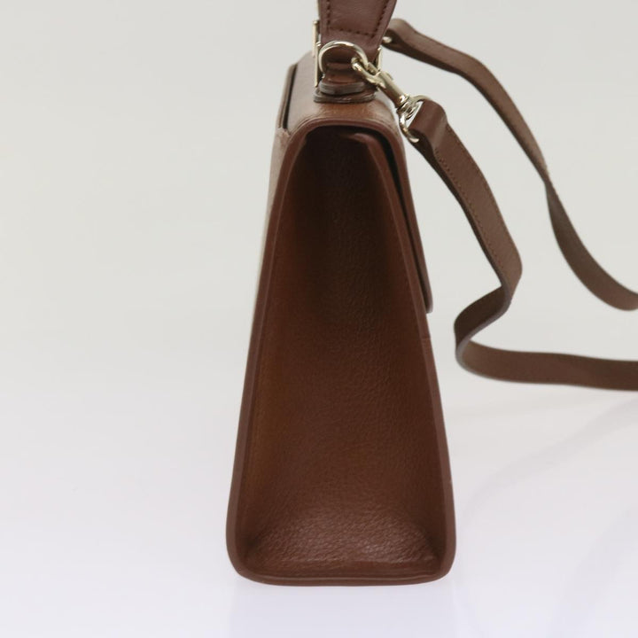 BURBERRYSs Hand Bag Leather 2way Brown Auth ep3329