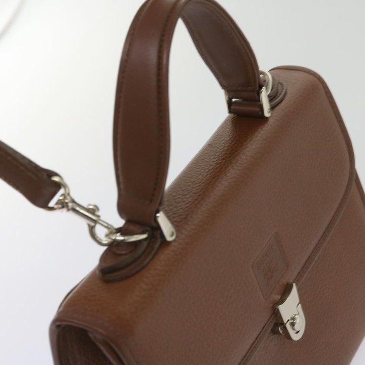 BURBERRYSs Hand Bag Leather 2way Brown Auth ep3329