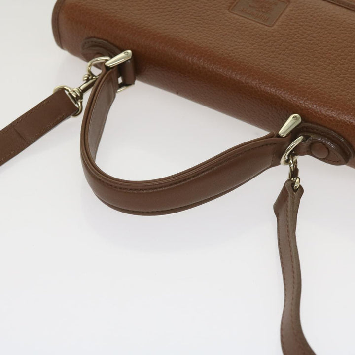 BURBERRYSs Hand Bag Leather 2way Brown Auth ep3329