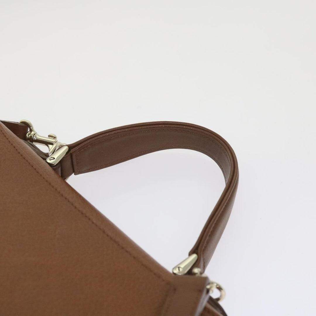 BURBERRYSs Hand Bag Leather 2way Brown Auth ep3329