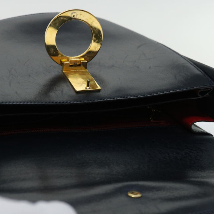 Celine Shoulder Bag Leather Navy Auth ep3396