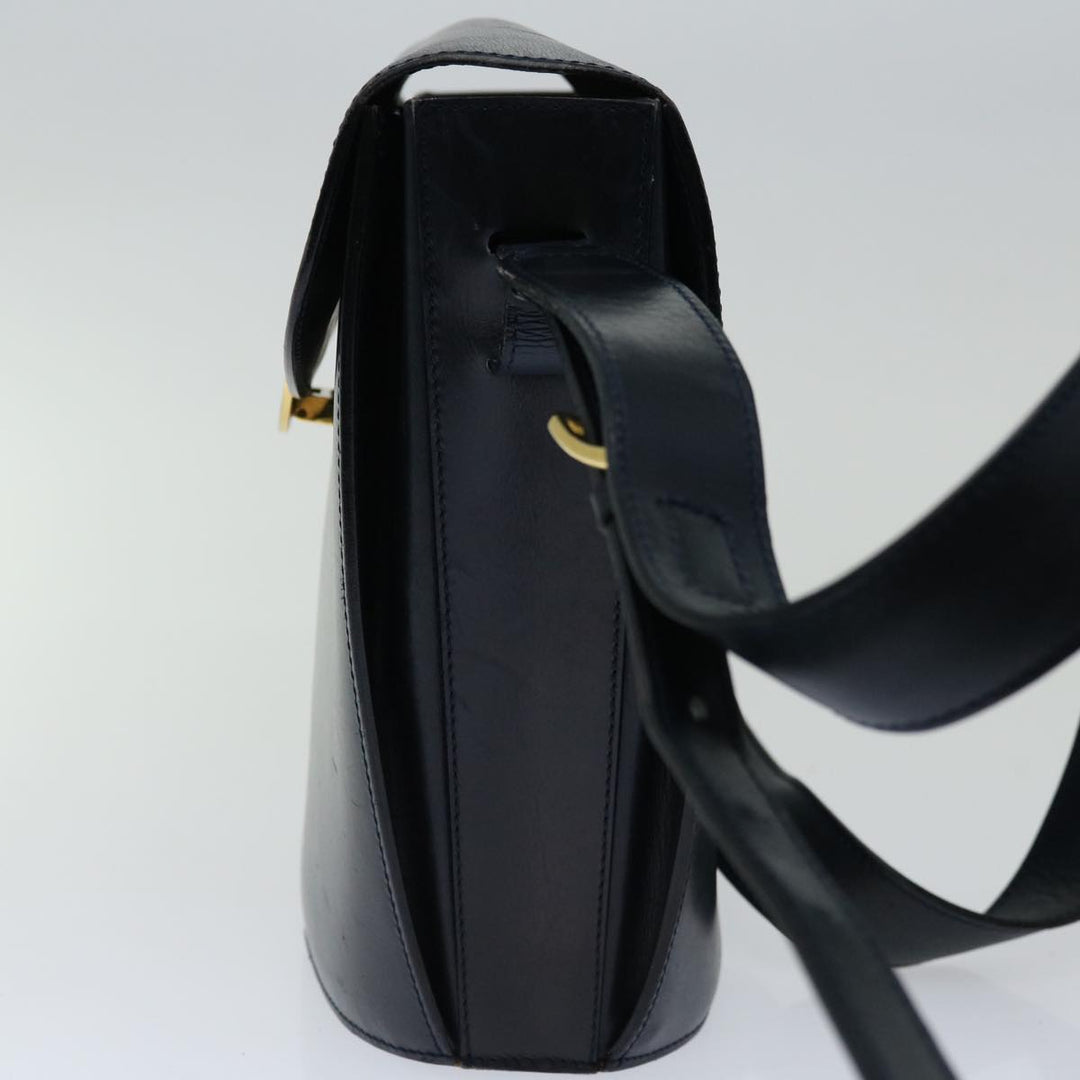 Celine Shoulder Bag Leather Navy Auth ep3396