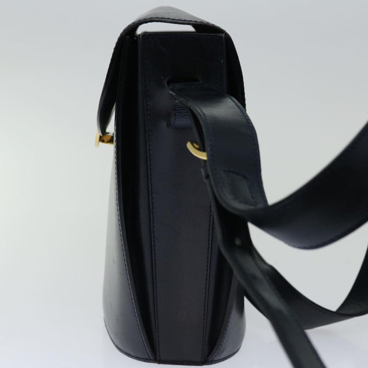 Celine Shoulder Bag Leather Navy Auth ep3396