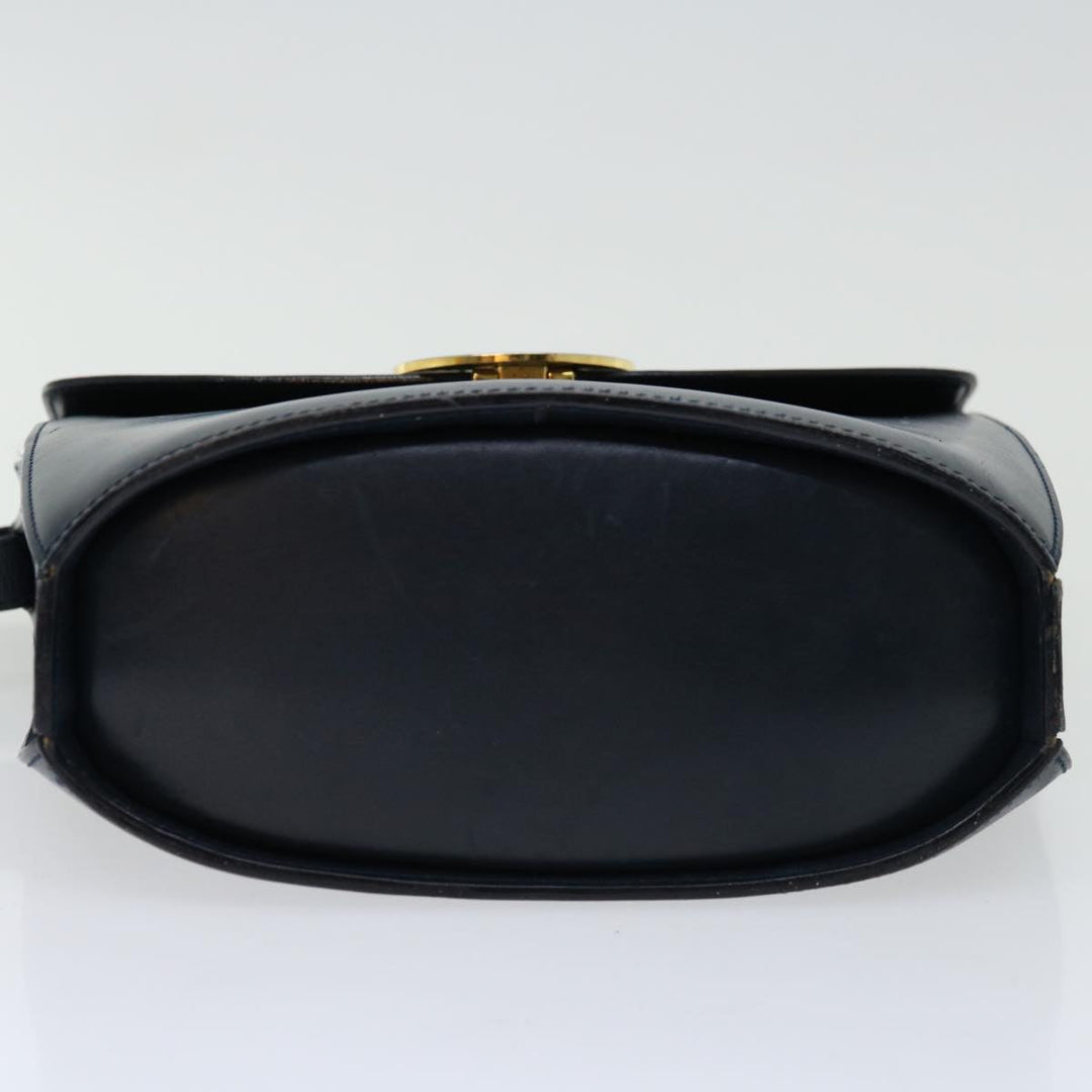 Celine Shoulder Bag Leather Navy Auth ep3396