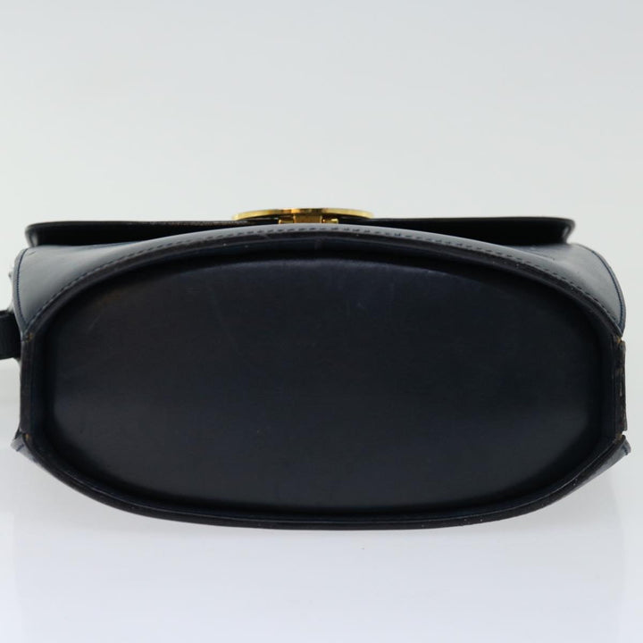 Celine Shoulder Bag Leather Navy Auth ep3396