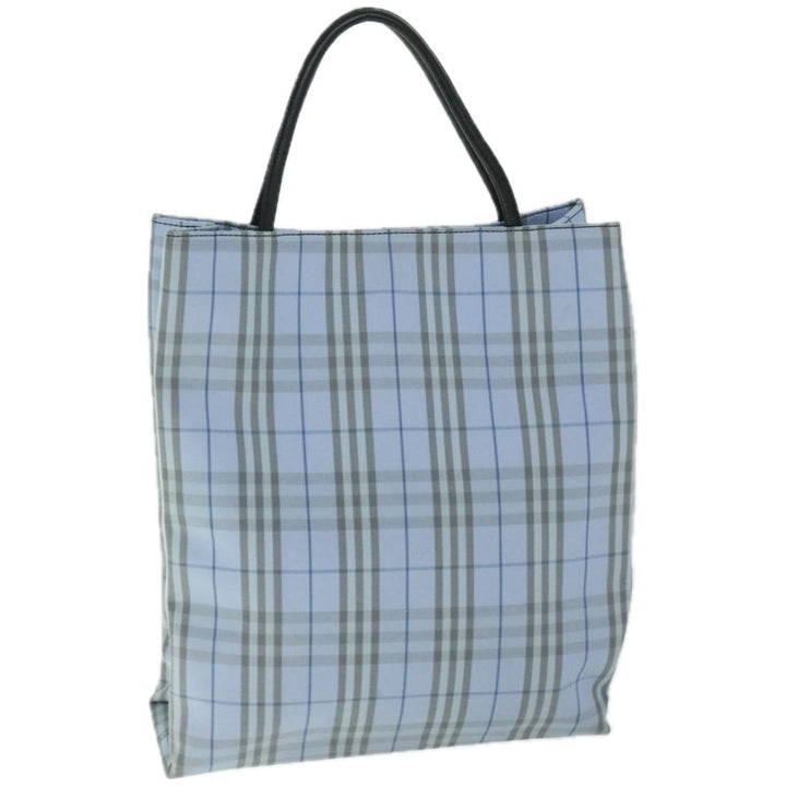 Burberry Nova Check Hand Bag Nylon Light Blue Auth ep3412